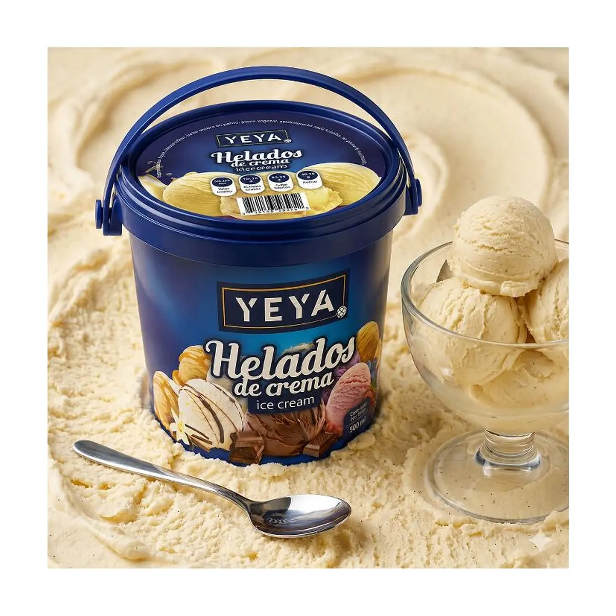 Helado de crema sabor a mantecado YEYA (500 ml) - Thumbnail 5