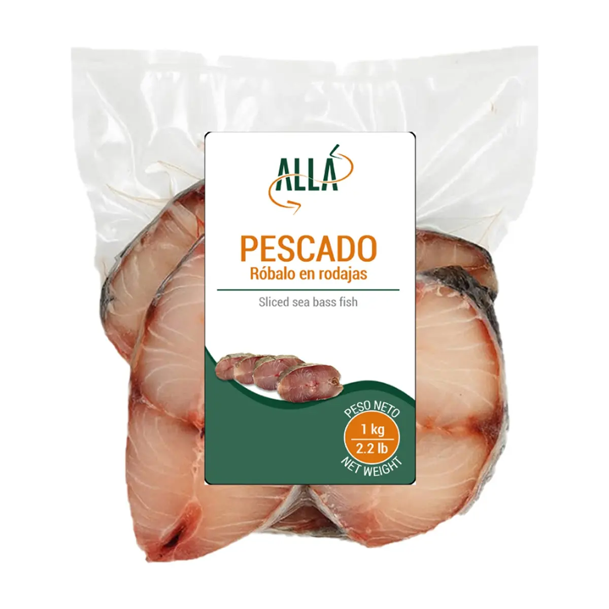Pescado róbalo en rodajas ALLÁ (1 kg / 2.2 lb) - Miniatura 2