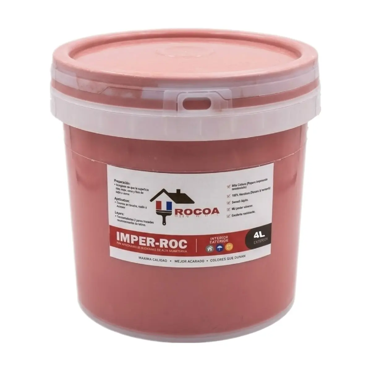 Impermeabilizante color rojo ROCOA IMPER-ROC (4 L)