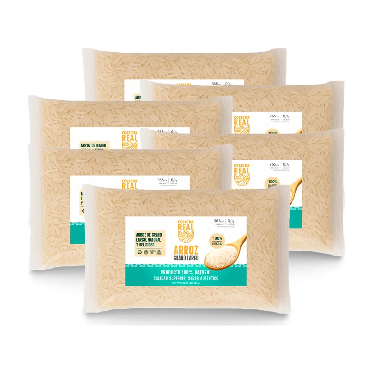 Arroz de grano largo Cosecha Real (6 x 1 kg / 2.2 lb)