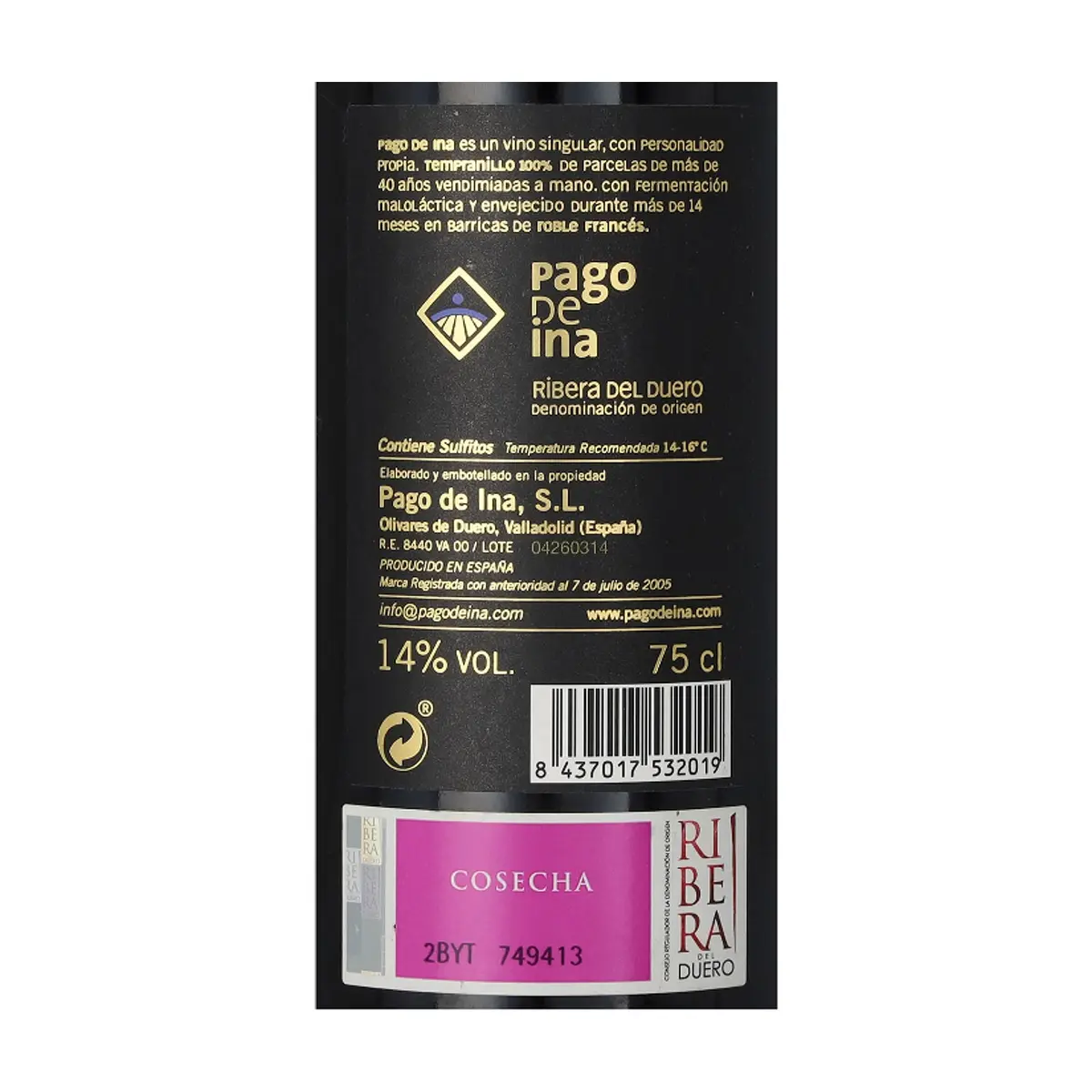 Vino tinto Pago de ina (750 ml) - Thumbnail 5