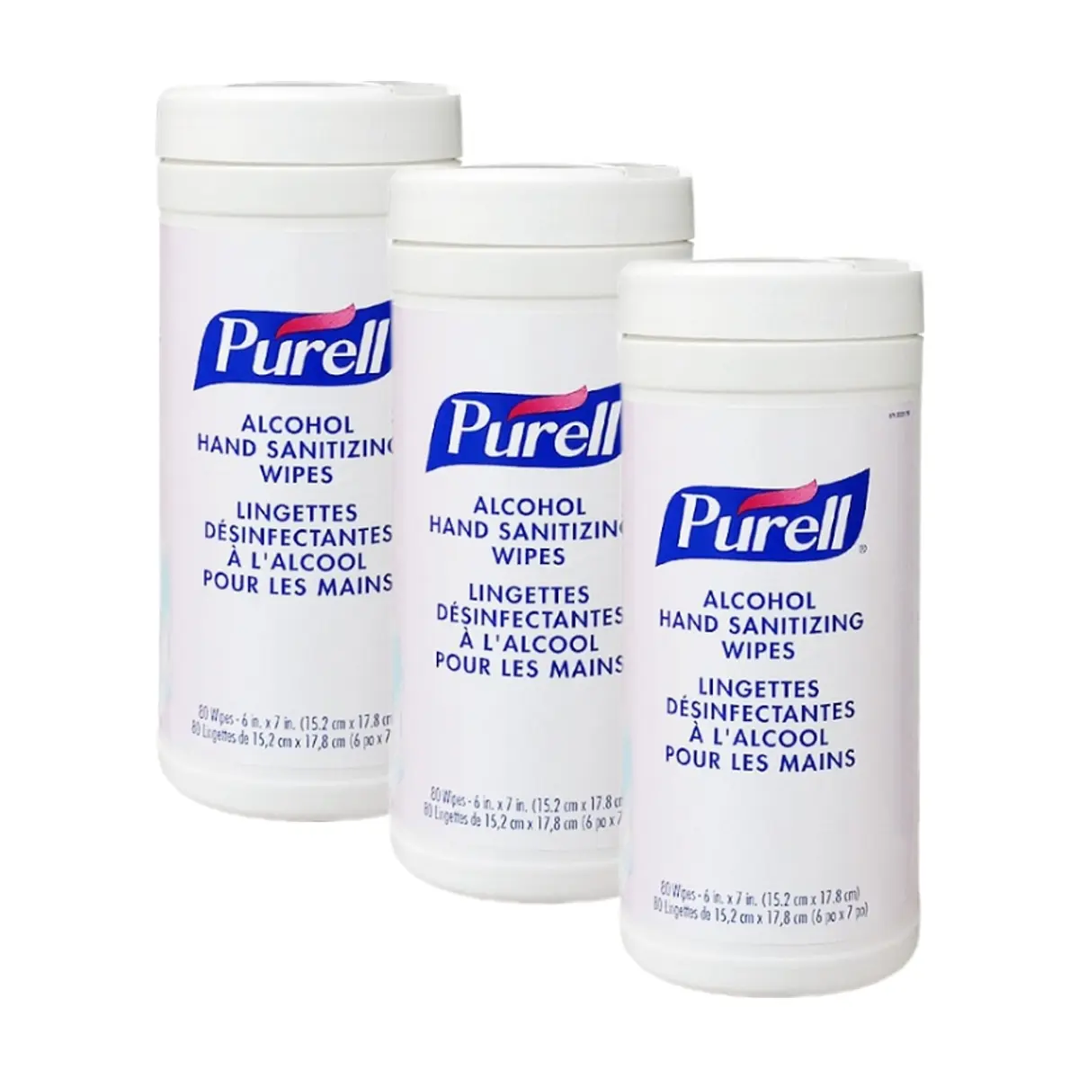 Toallitas desinfectantes de manos con alcohol Purell (3 x 80 U)