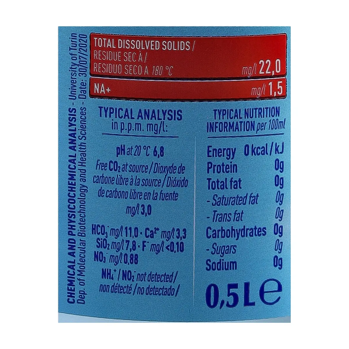 Agua mineral natural con gas Sant'Anna (500 ml) - Thumbnail 3