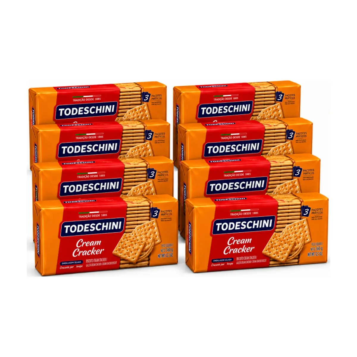 Galletas cream cracker Todeschini (8 x 360 g / 12.7 oz)