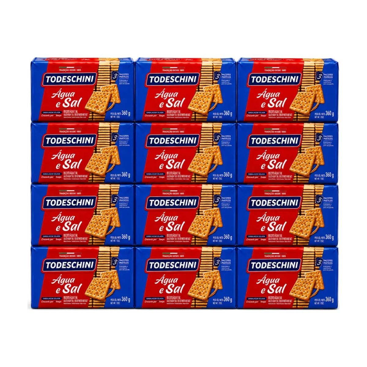 Galletas agua y sal Todeschini (12 x 360 g / 12 oz)