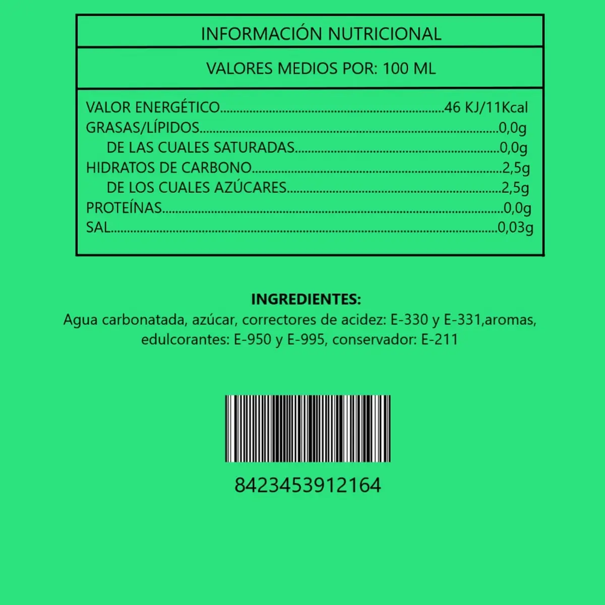 Bebida refrescante sabor a lima-limón Del Sol (330 ml) - Miniatura 4