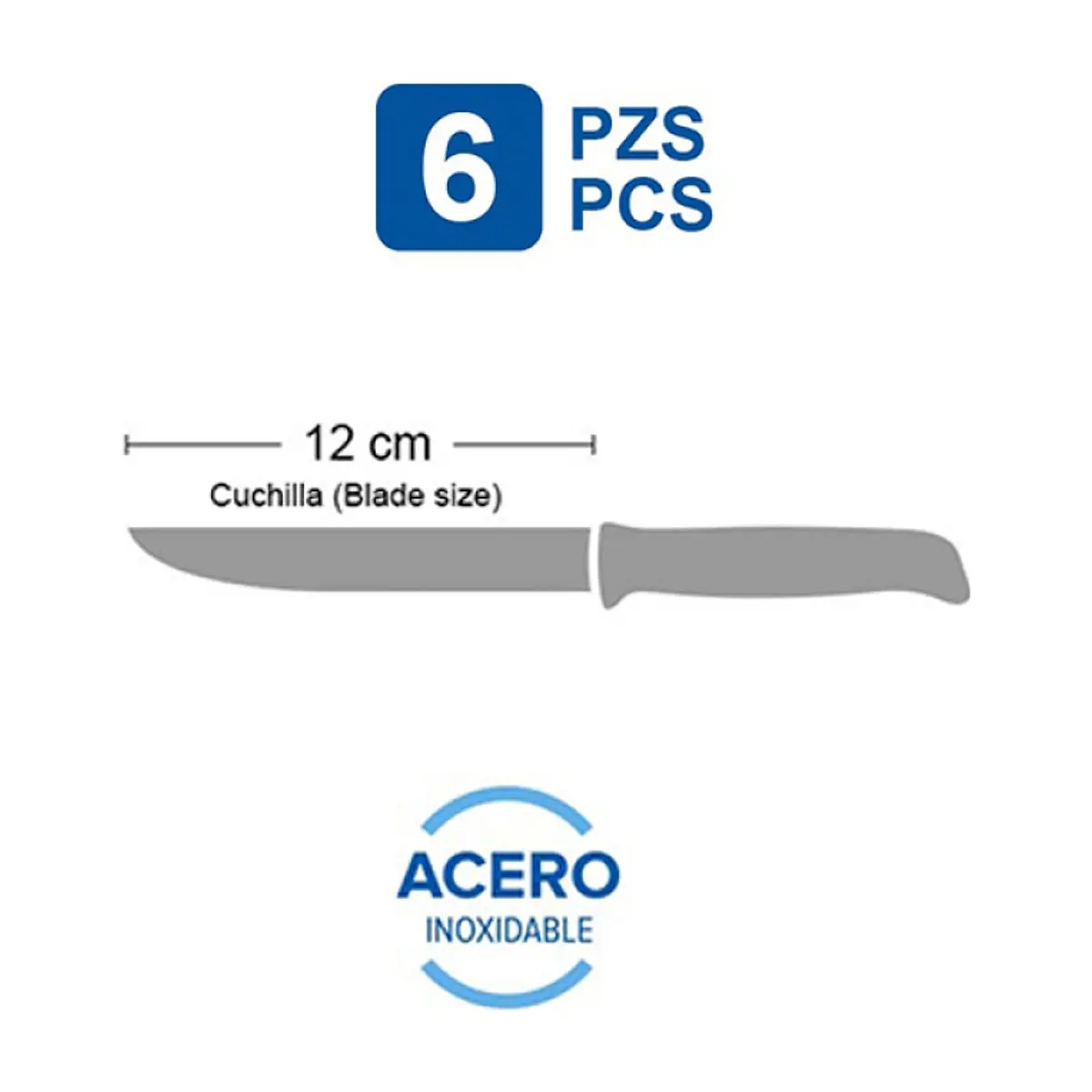 Juego de 6 cuchillos de mesa Excalibur - Thumbnail 4