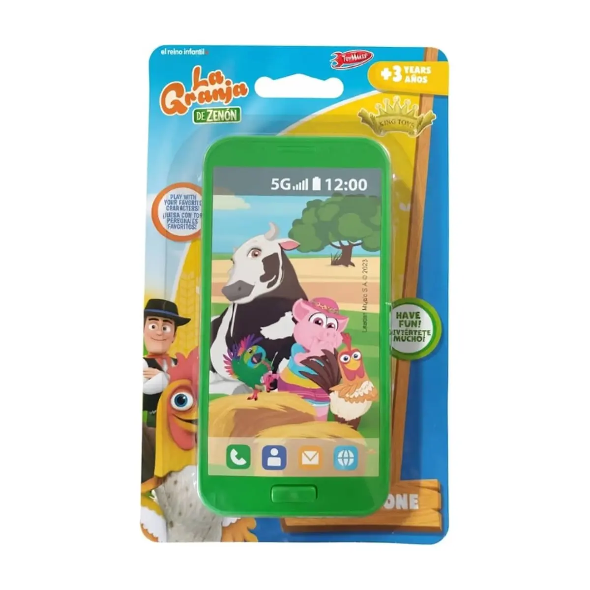 Teléfono de juguete interactivo con diseño La Granja de Zenón Toy Maker - Miniatura 3