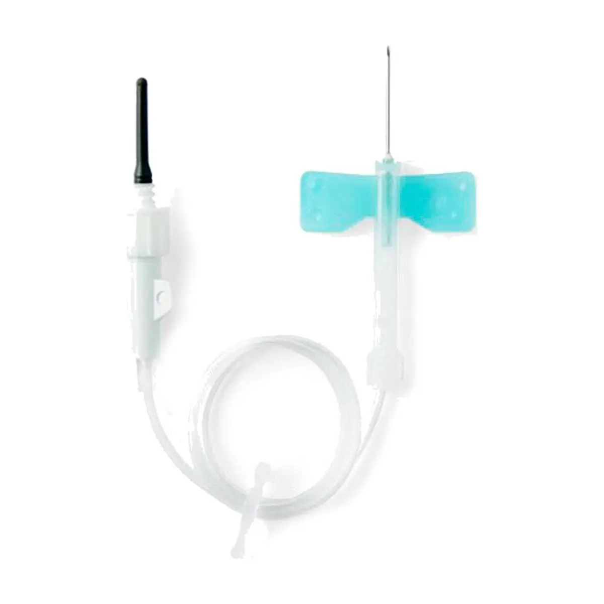 Set de extracción de sangre, tubo estéril de 12", aguja de seguridad de 23G x 19 mm.