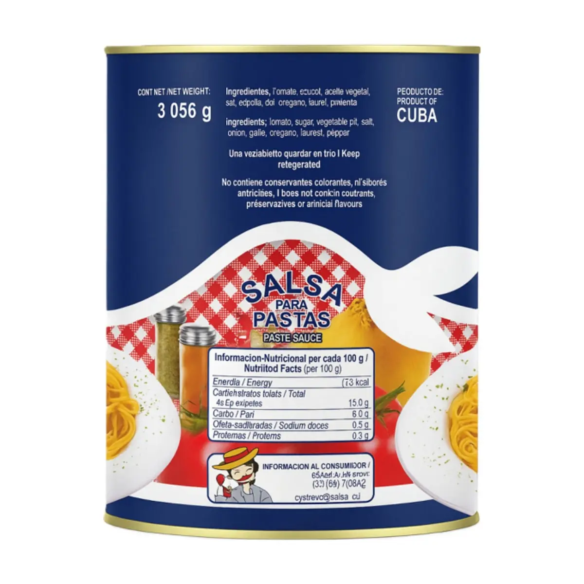 Salsa para pastas Conchita (3.05 kg / 6.72 lb) - Thumbnail 2
