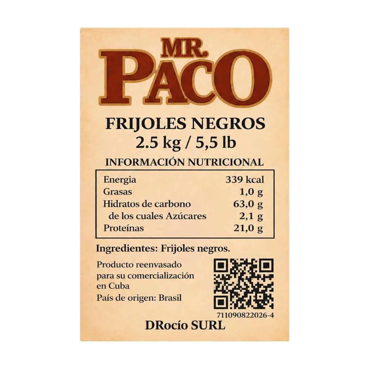 Frijoles negros Mr. Paco (2.5 kg / 5.5 lb) - Thumbnail 3