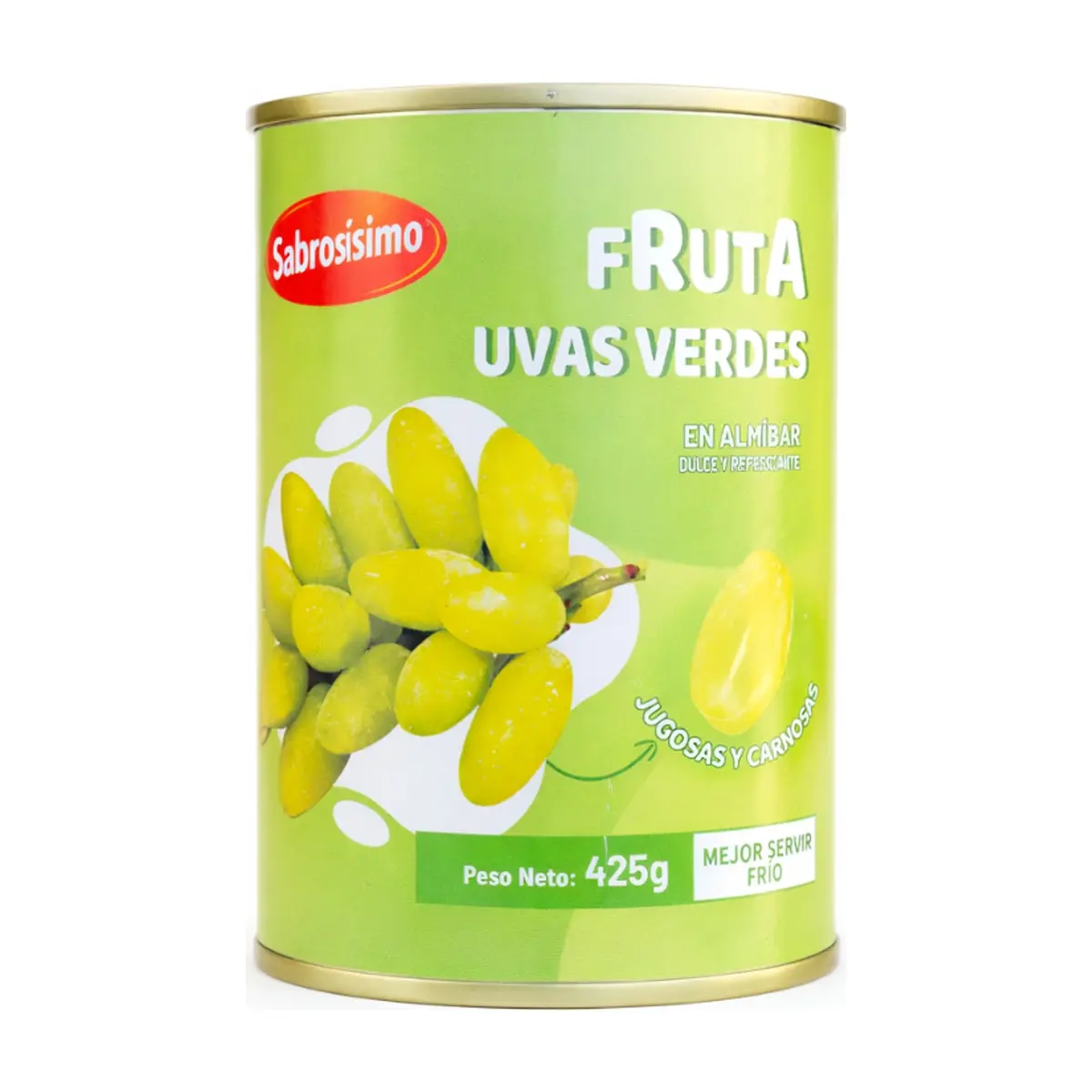 Uvas verdes en almíbar Sabrosísimo (425 g / 14.99 oz)
