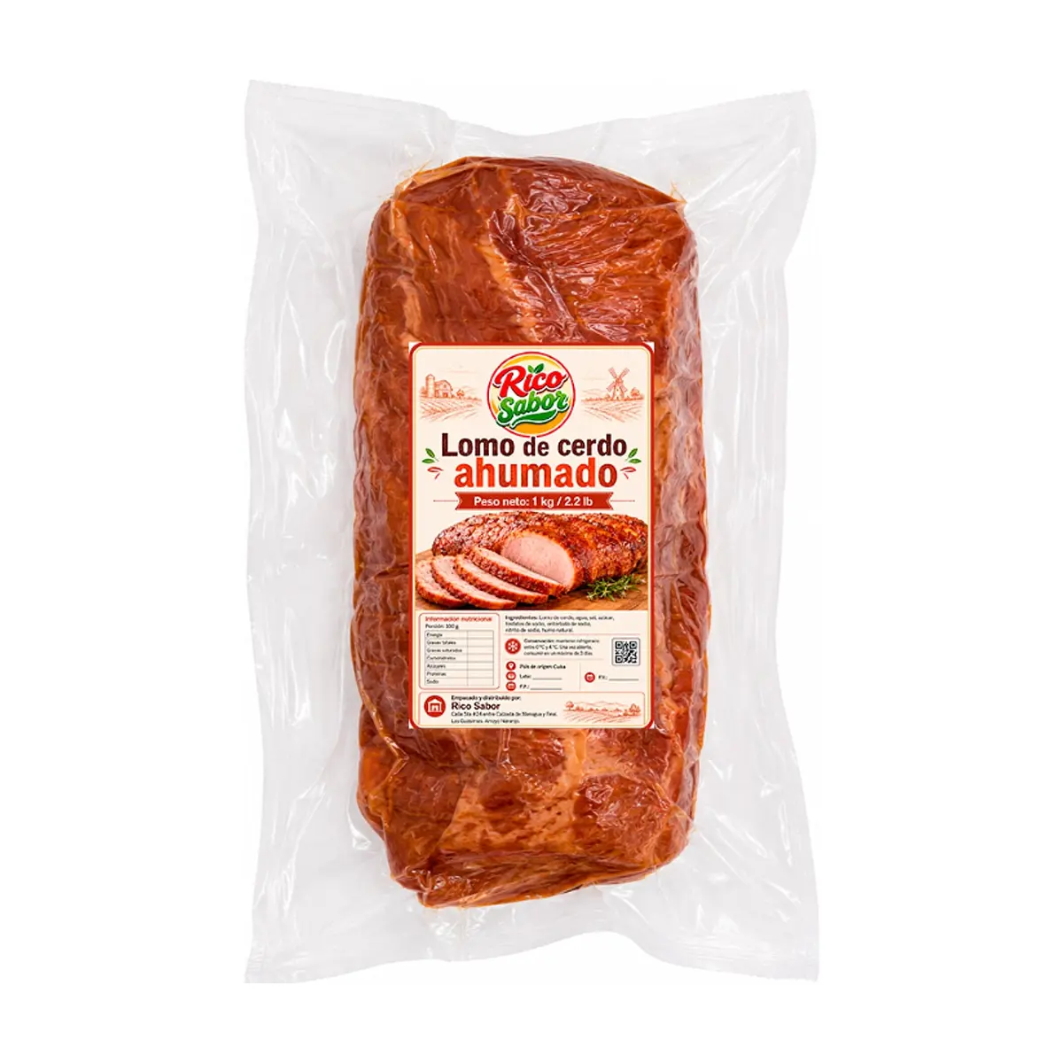 Lomo de cerdo ahumado Rico Sabor (1 kg / 2.2 lb) - Miniatura 2