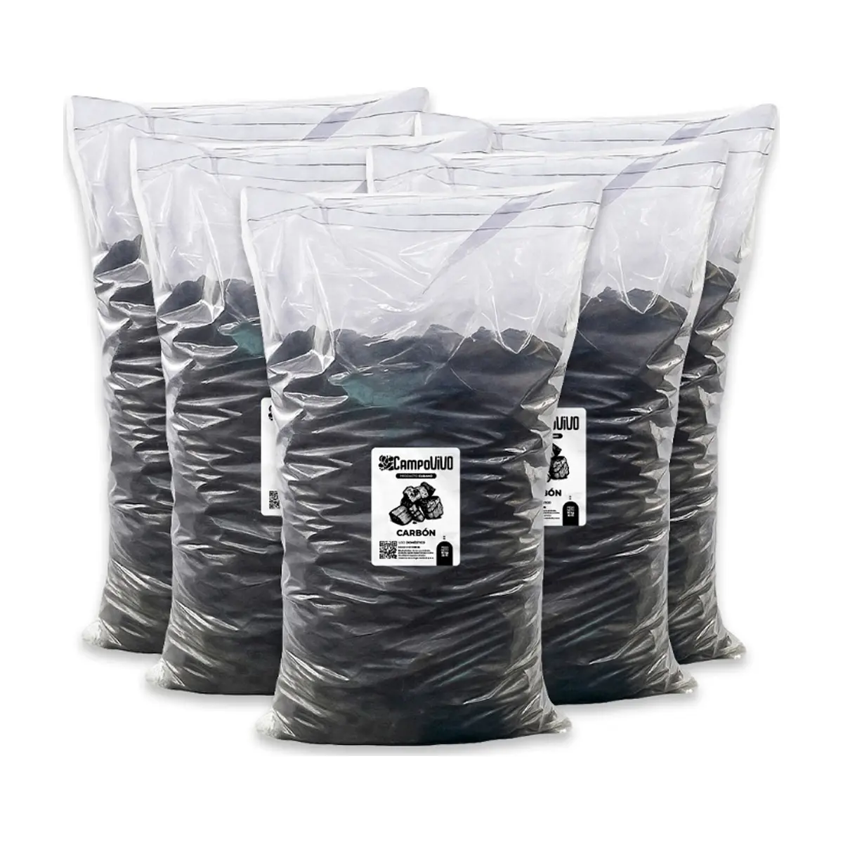 Carbón vegetal Campo Vivo (5 x 10 kg / 22 lb) - Miniatura 1