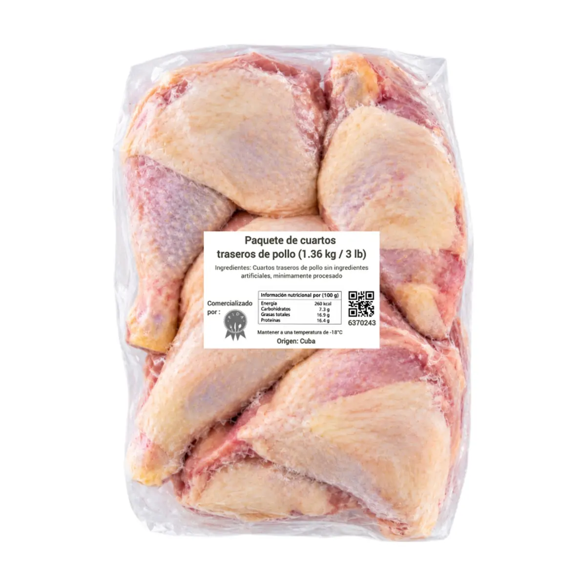 Paquete de cuartos traseros de pollo Pida (1.36 kg / 3 lb) - Thumbnail 2