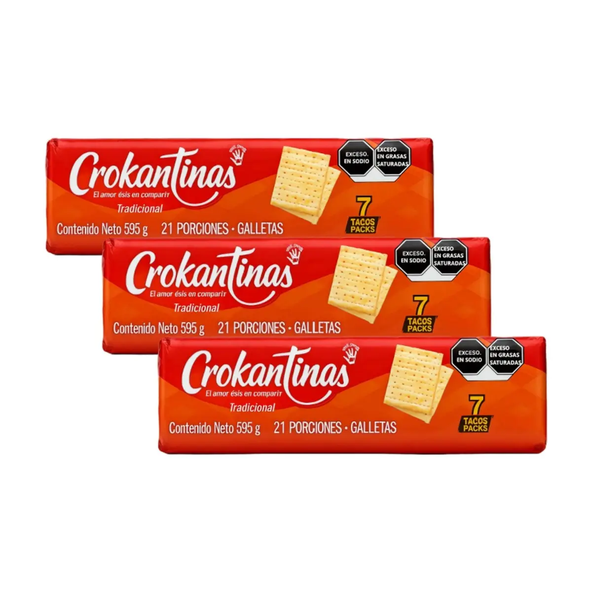 Galletas Crokantinas (3 x 595 g / 1.31 lb)