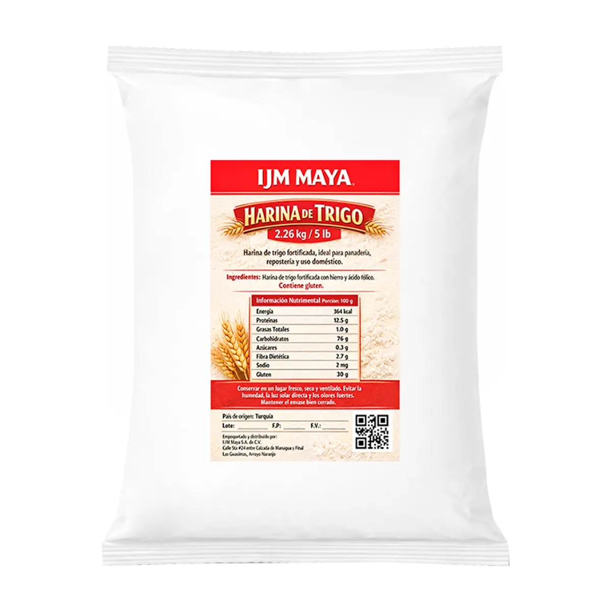 Harina de trigo fortificada IJM Maya (2.26 kg / 5 lb)