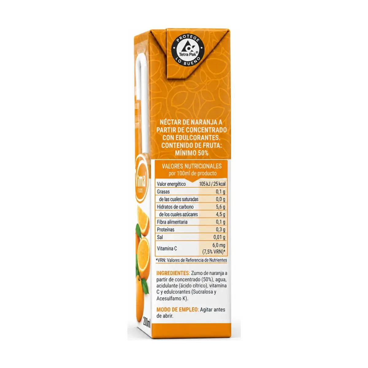 Néctar de naranja Vima Foods (6 x 200 ml) - Thumbnail 3