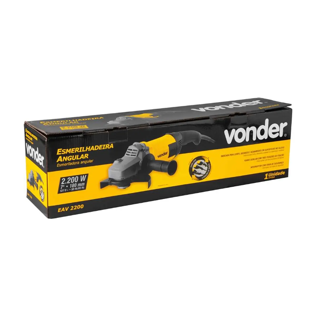 Pulidora / Amoladora angular 7'' de 127 V EAV2200 Vonder - Thumbnail 3