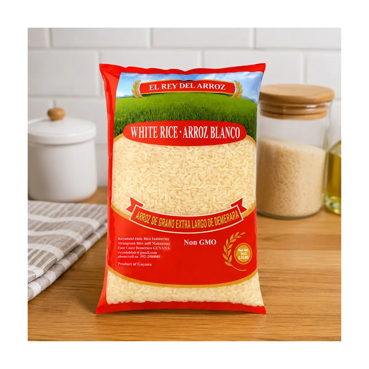 Arroz blanco de grano extra largo El rey del arroz (1 kg / 2.2 lb) - Thumbnail 4