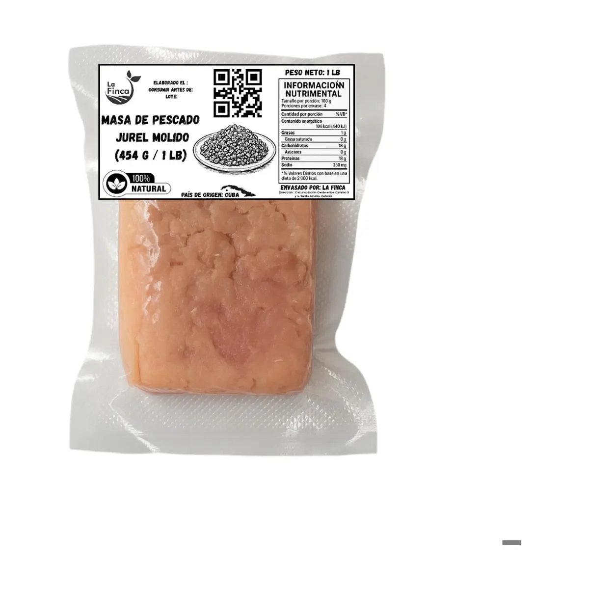 Masa de pescado jurel molida La Finca (454 g / 1 lb) - Thumbnail 2
