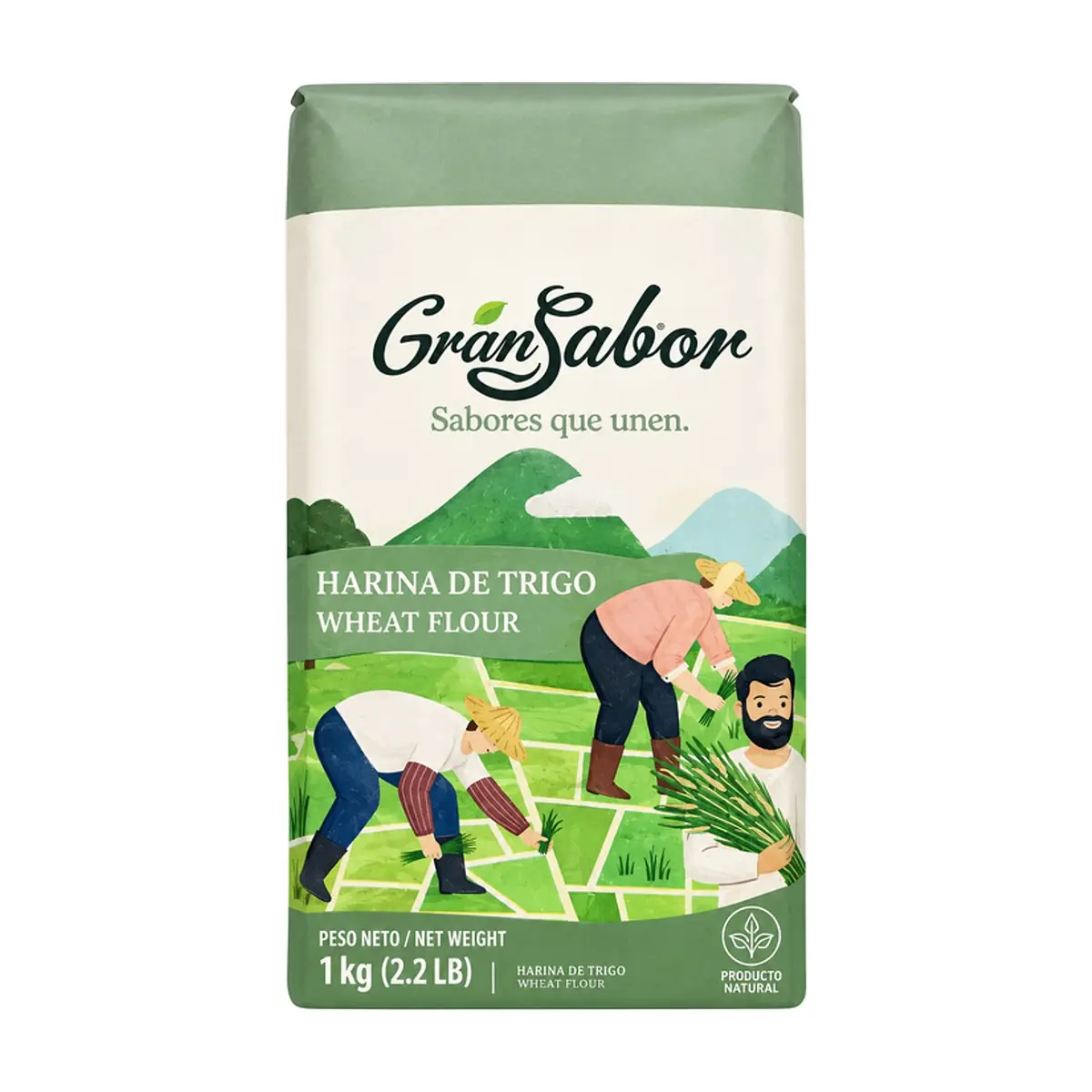 Harina de trigo natural Gran Sabor (1 kg / 2.2 lb) - Miniatura 1