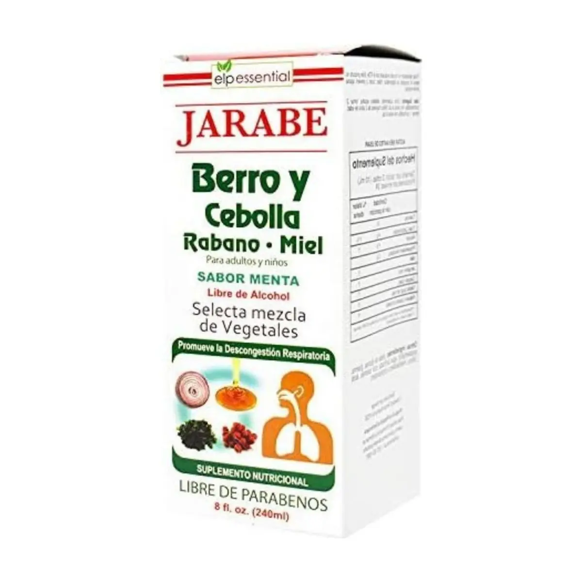Jarabe de berro - cebolla - rábano y miel ELP Essential (240 ml / 8 oz) - Thumbnail 2