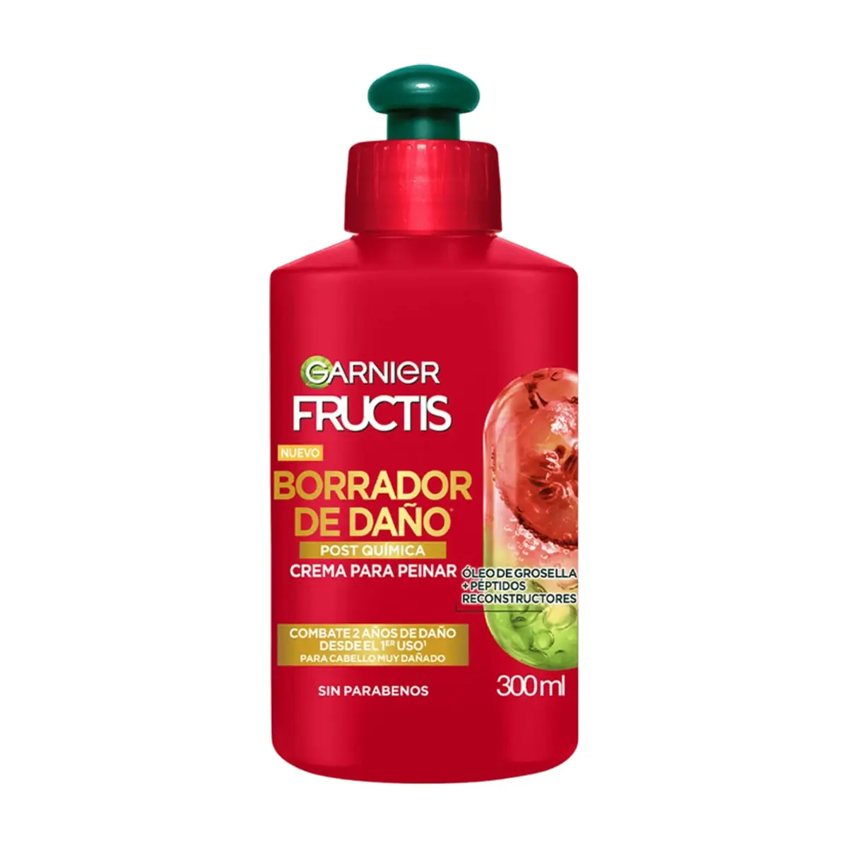 Crema para peinar Borrador de Daño Post Química Garnier Fructis (300 ml)