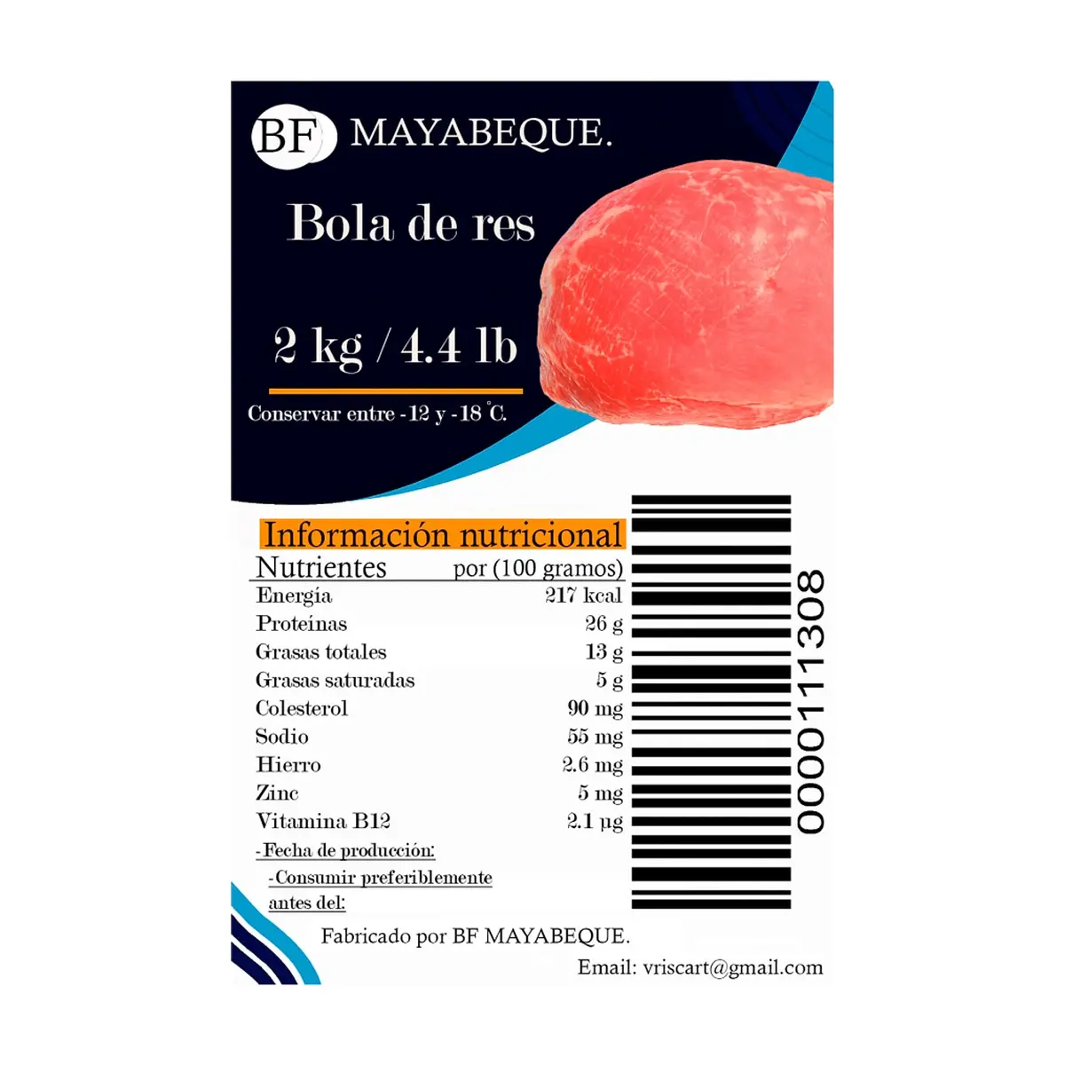 Bola de res BF Mayabeque (2 kg / 4.4 lb) - Miniatura 5