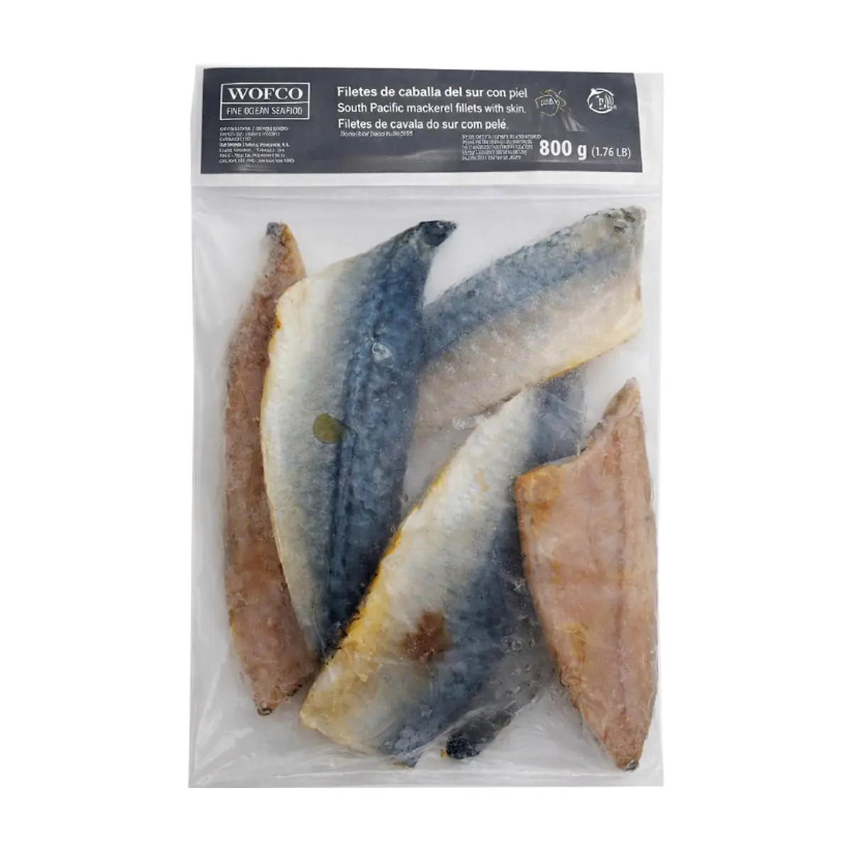 Filetes de caballa del sur con piel Wofco (800 g / 1.76 lb) - Imagen 1