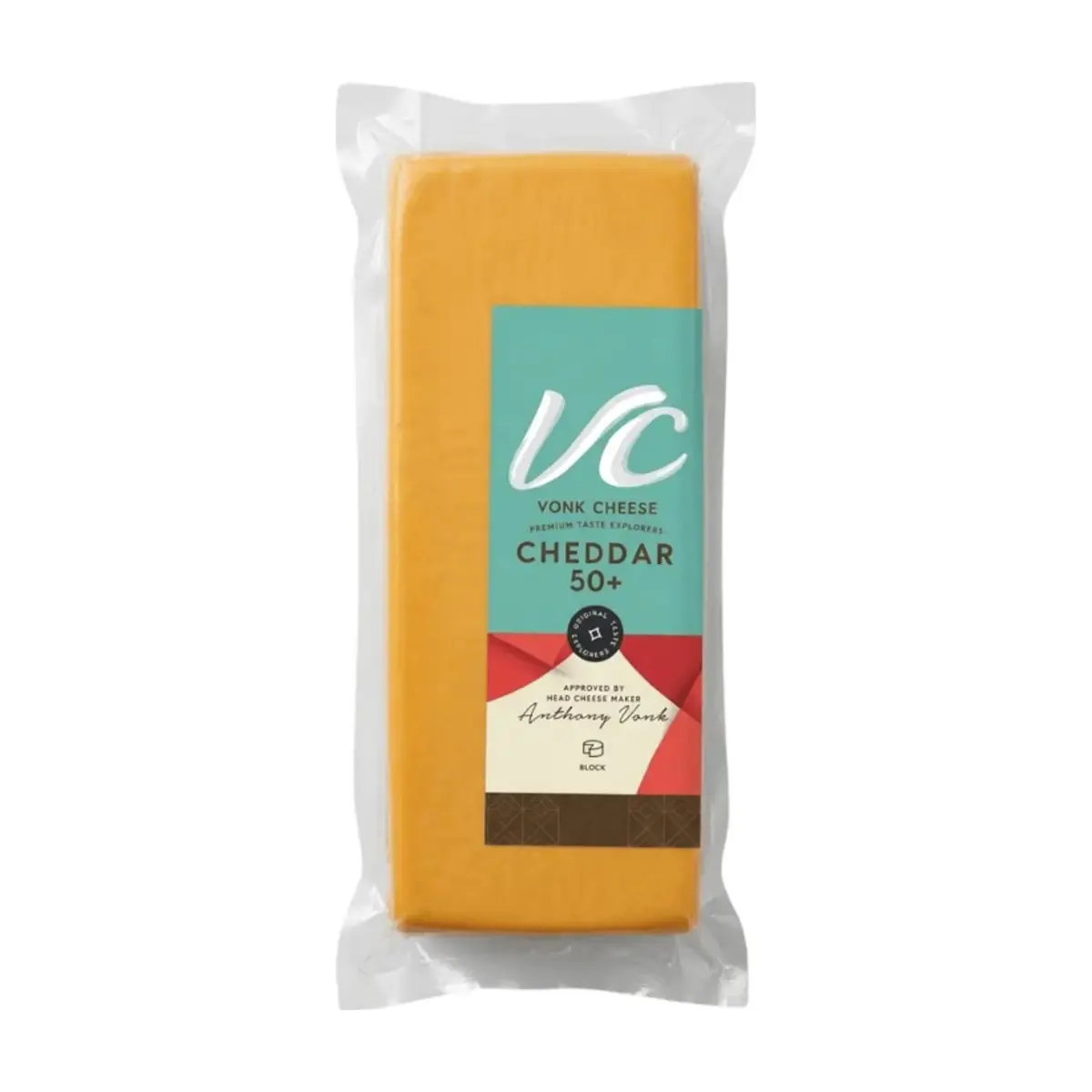 Queso Cheddar 50+ Vonk Cheese (2.5 kg / 5.51 lb) - Imagen 1