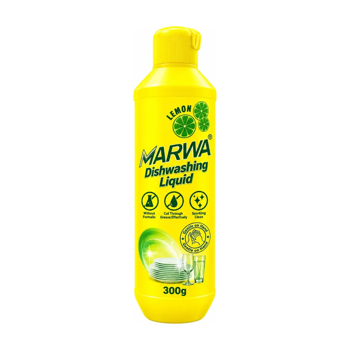 Lavavajillas líquido con aroma de limón MARWA (300 g / 10.5 oz) - Imagen 1