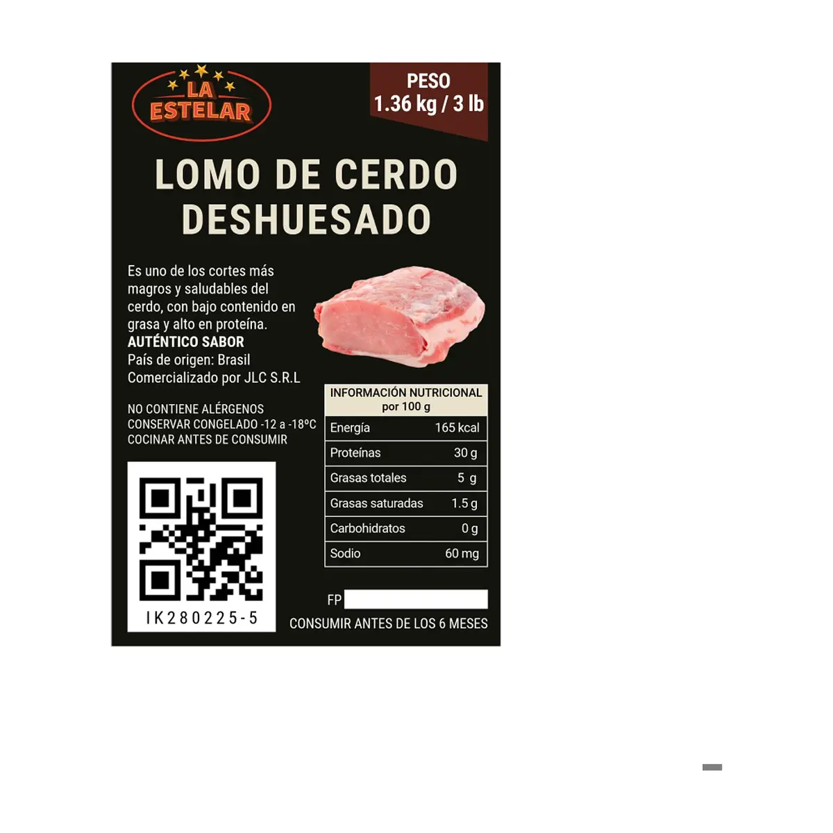 Lomo de cerdo deshuesado La Estelar (1.36 kg / 3 lb) - Miniatura 3