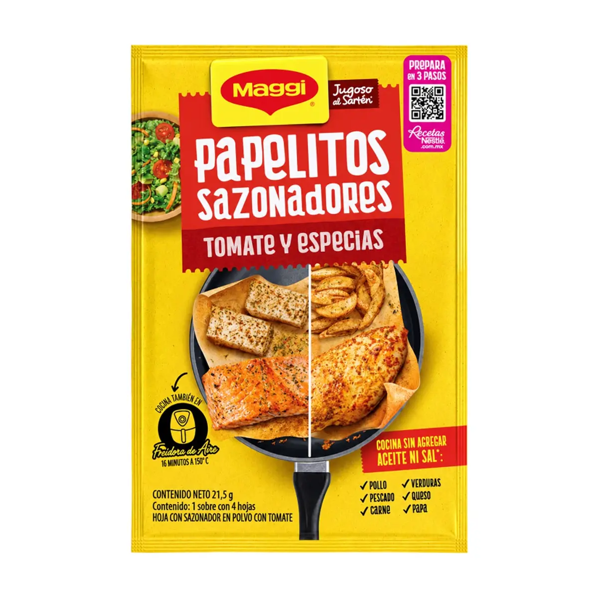 Hojas con sazonador en polvo con tomate y especias Maggi (21.5 g) - Miniatura 1