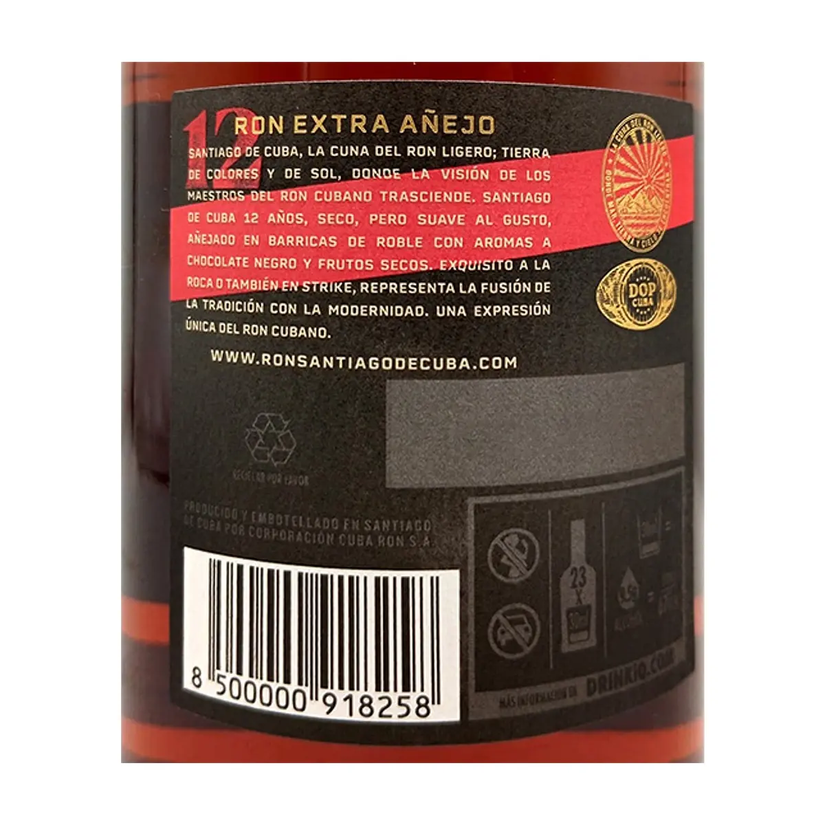 Ron Extra Añejo 12 años Santiago de Cuba (700 ml) - Thumbnail 2