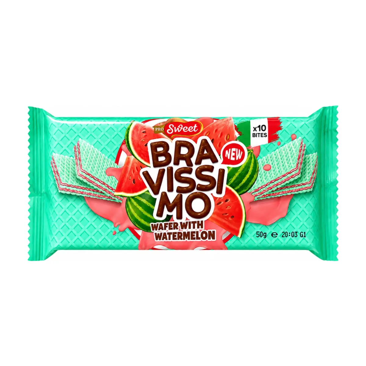 Oblea con sandía Bravissimo Pro Sweet (50 g / 1.76 oz)