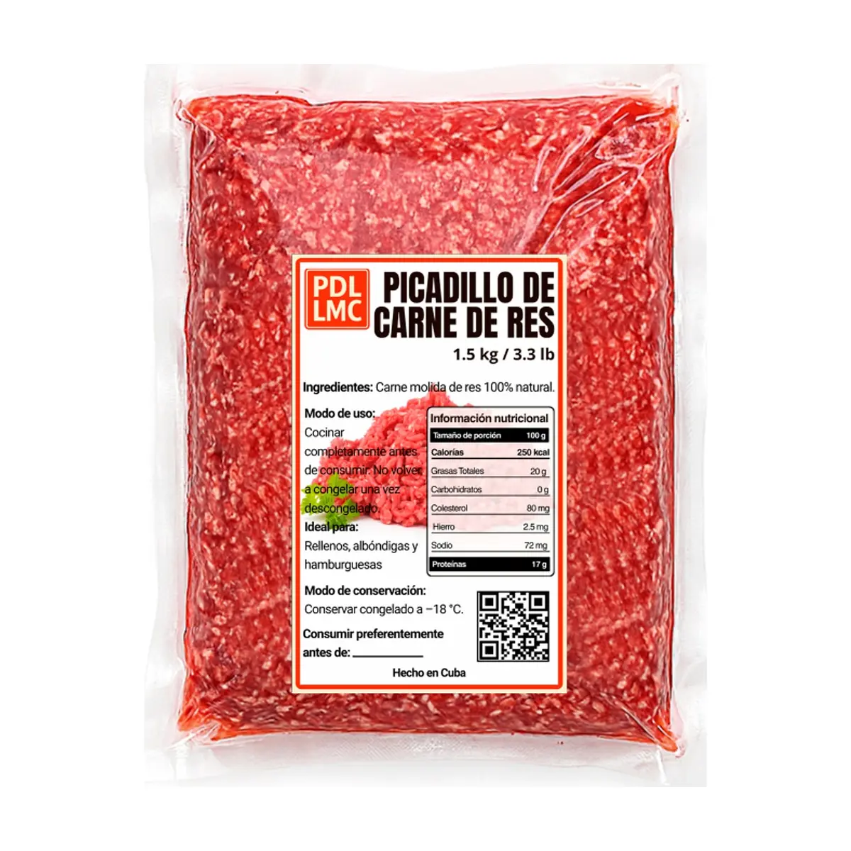Picadillo de carne de res PDL LMC (1.5 kg / 3.3 lb) - Thumbnail 2