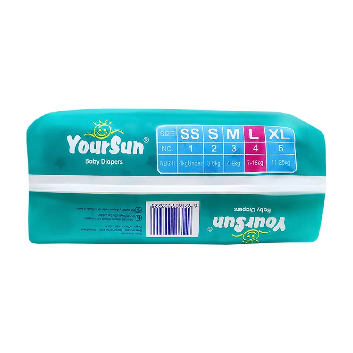 Pañales desechables para bebé de 7 - 18 kg talla L YourSun (30 U) - Thumbnail 3