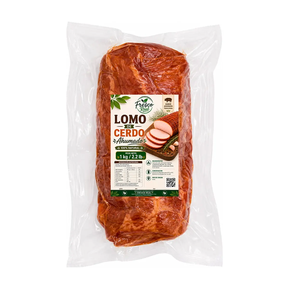 Lomo de cerdo ahumado Fresco Real (1 kg / 2.2 lb)