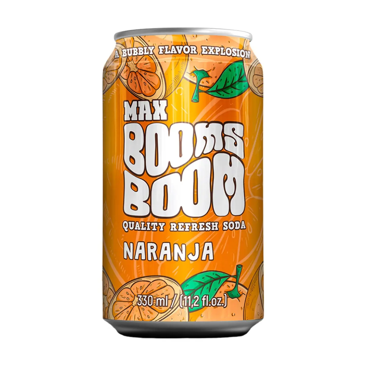 Refresco gaseado sabor naranja Max Booms Boom (330 ml)