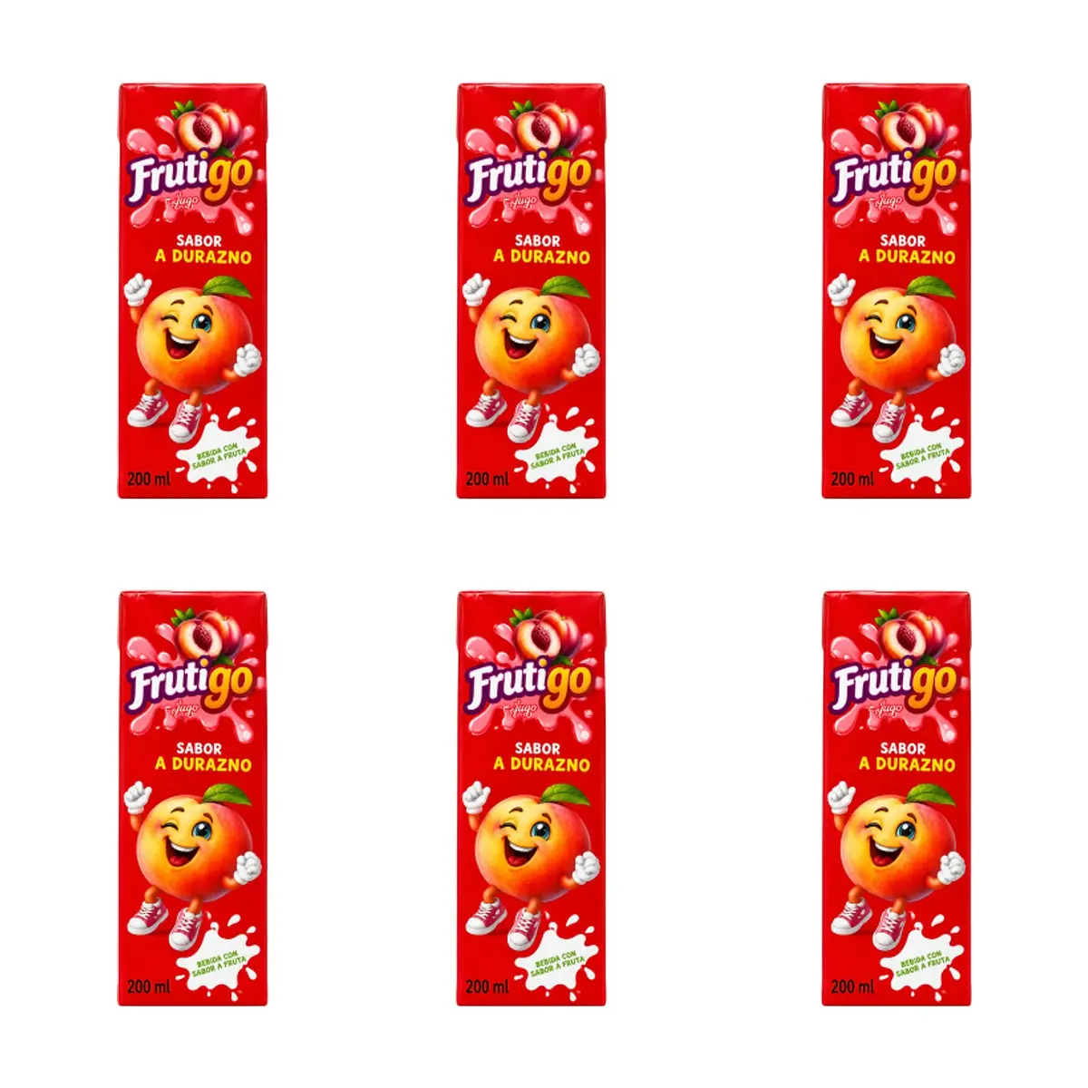 Jugo sabor durazno Frutigo (6 x 200 ml) - Imagen 1