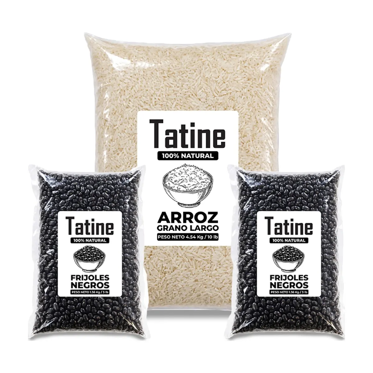 Combo básico Tatine #11: Frijoles negros Tatine + Arroz de grano largo Tatine