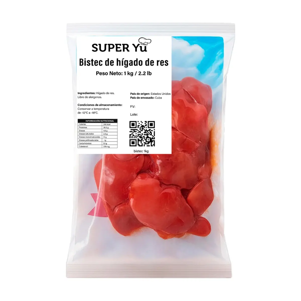 Bistec de hígado de res Super Yu (1 kg / 2.2 lb) - Thumbnail 3
