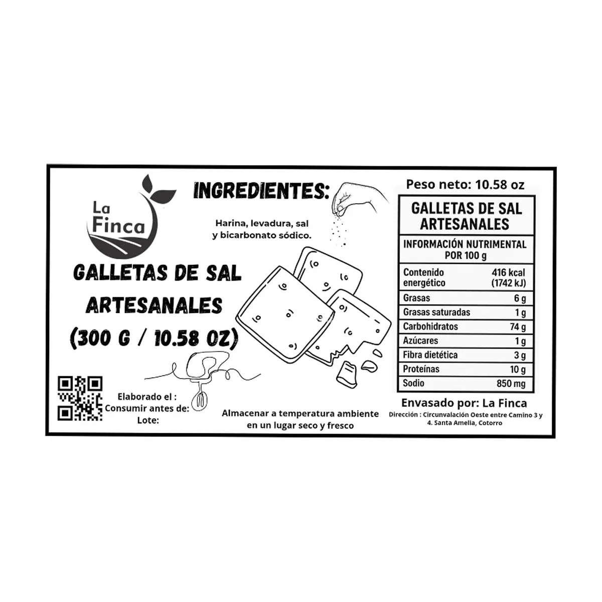 Galletas de soda artesanales La Finca (300 g / 10.58 oz) - Miniatura 4