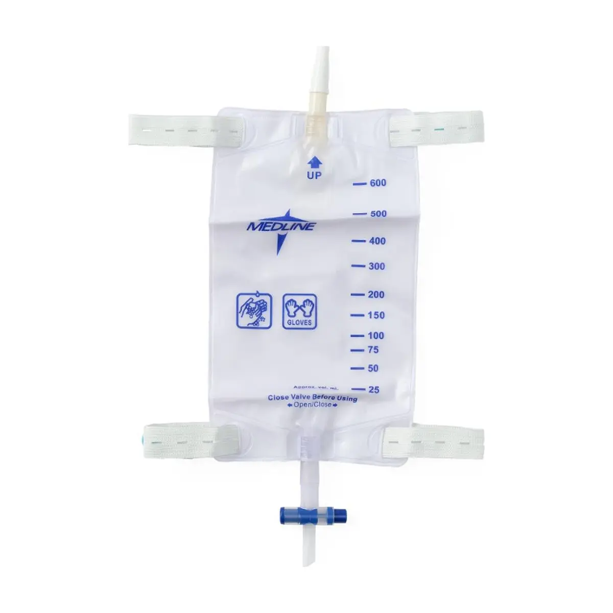 Bolsa colectora de orina con tela en la parte posterior para la pierna 600 ml / 20 oz Medline - Thumbnail 4