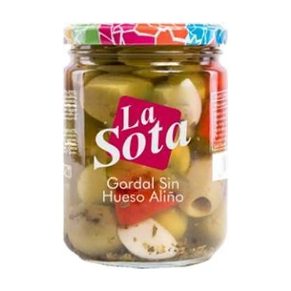 Aceituna Gordal Verde Deshuesada Aliñada (420g) LA SOTA