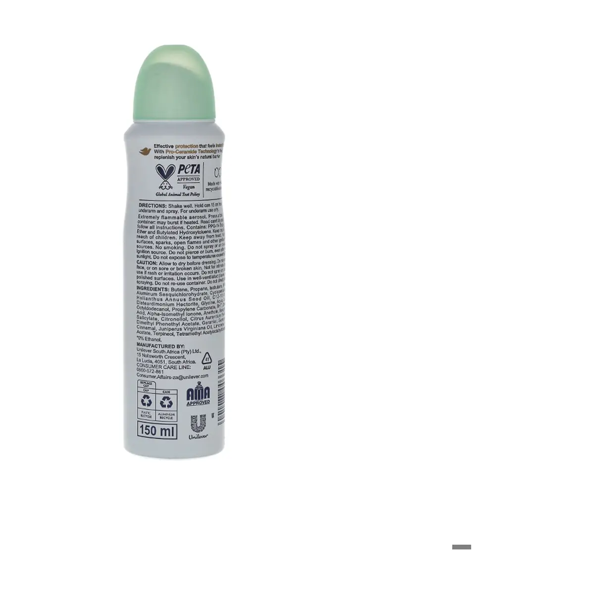 Desodorante en spray con aroma a pepino y té verde Go Fresh Dove (150 ml) - Miniatura 3