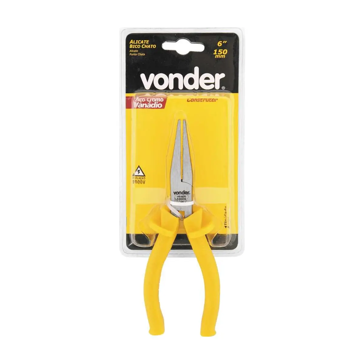 Alicate de punta plana 6" Vonder