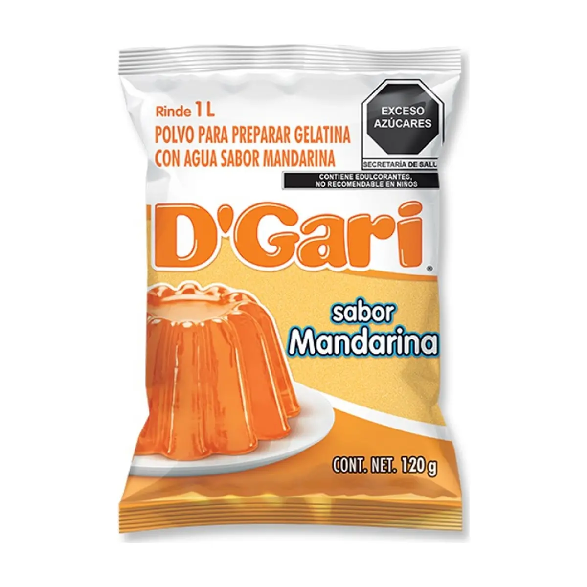 Gelatina sabor mandarina D'Gari (120 g / 4.2 oz) - Miniatura 2