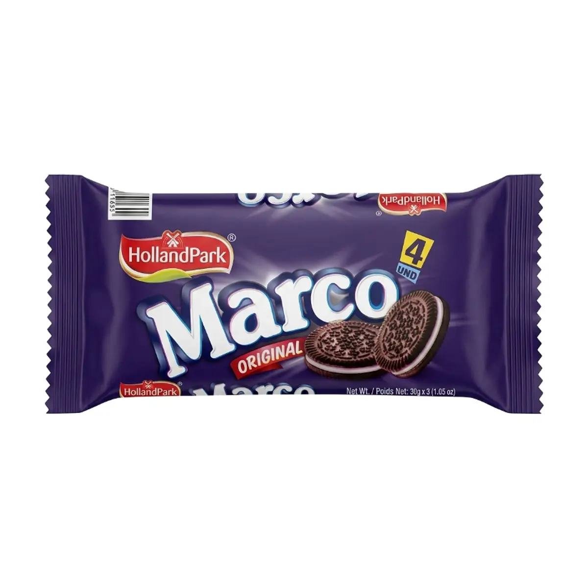 Galletas de chocolate rellenas de crema de vainilla Marco HollandPark (30 g / 1.05 oz)